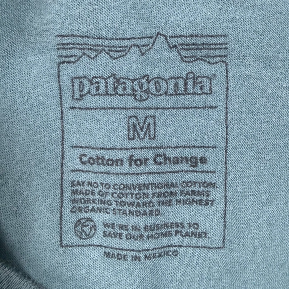 Patagonia Applied Imagination T-Shirt Men's Medium Green Organic Cotton Graphic - Picture 8 of 11